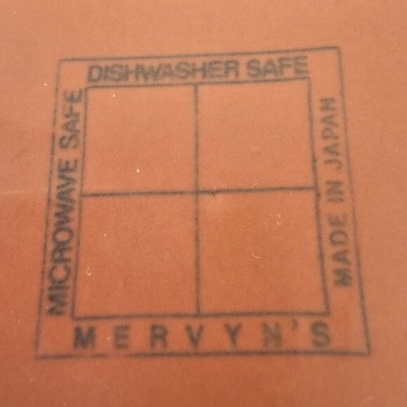 60s - 70s 2 Mervyns Stoneware Japan Dinner Plates 10.5" Peach Salmon Ceramic - Picture 5 of 6